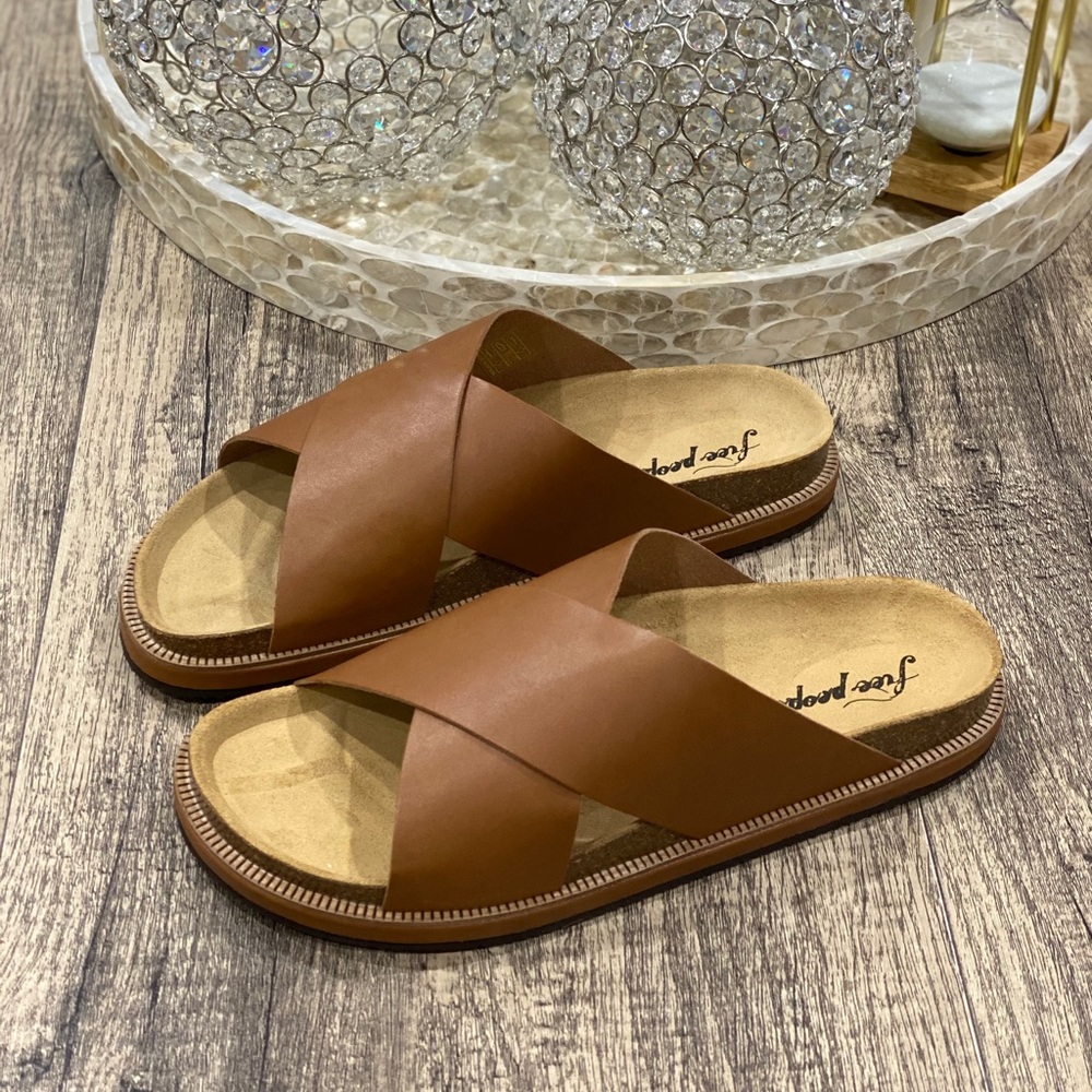 🆕 Free People Sidelines Flat Footbed Sandal - Picture 2 of 12